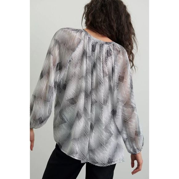 Anthropologie Jacque Peasant Blouse by Daniel Rainn NWT Size Medium - Picture 3 of 5